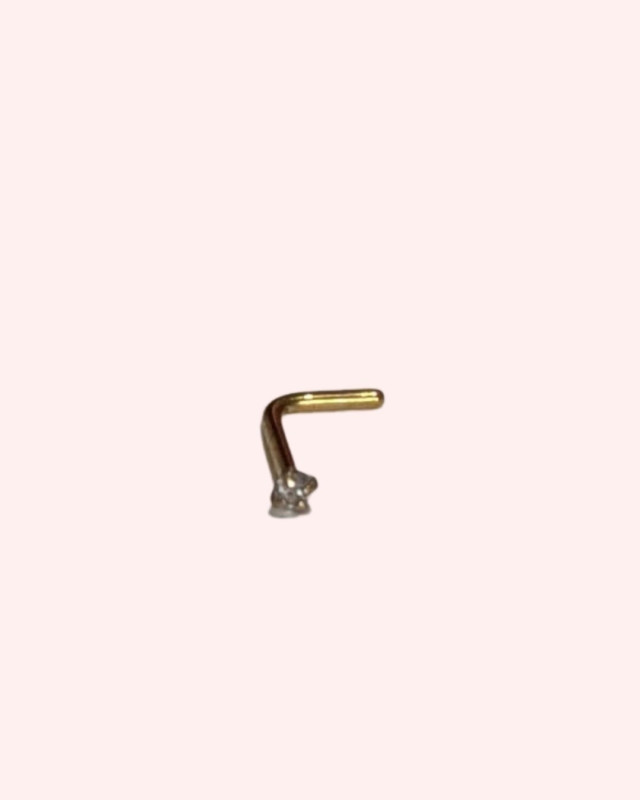 Lshape Nose Ring- gold